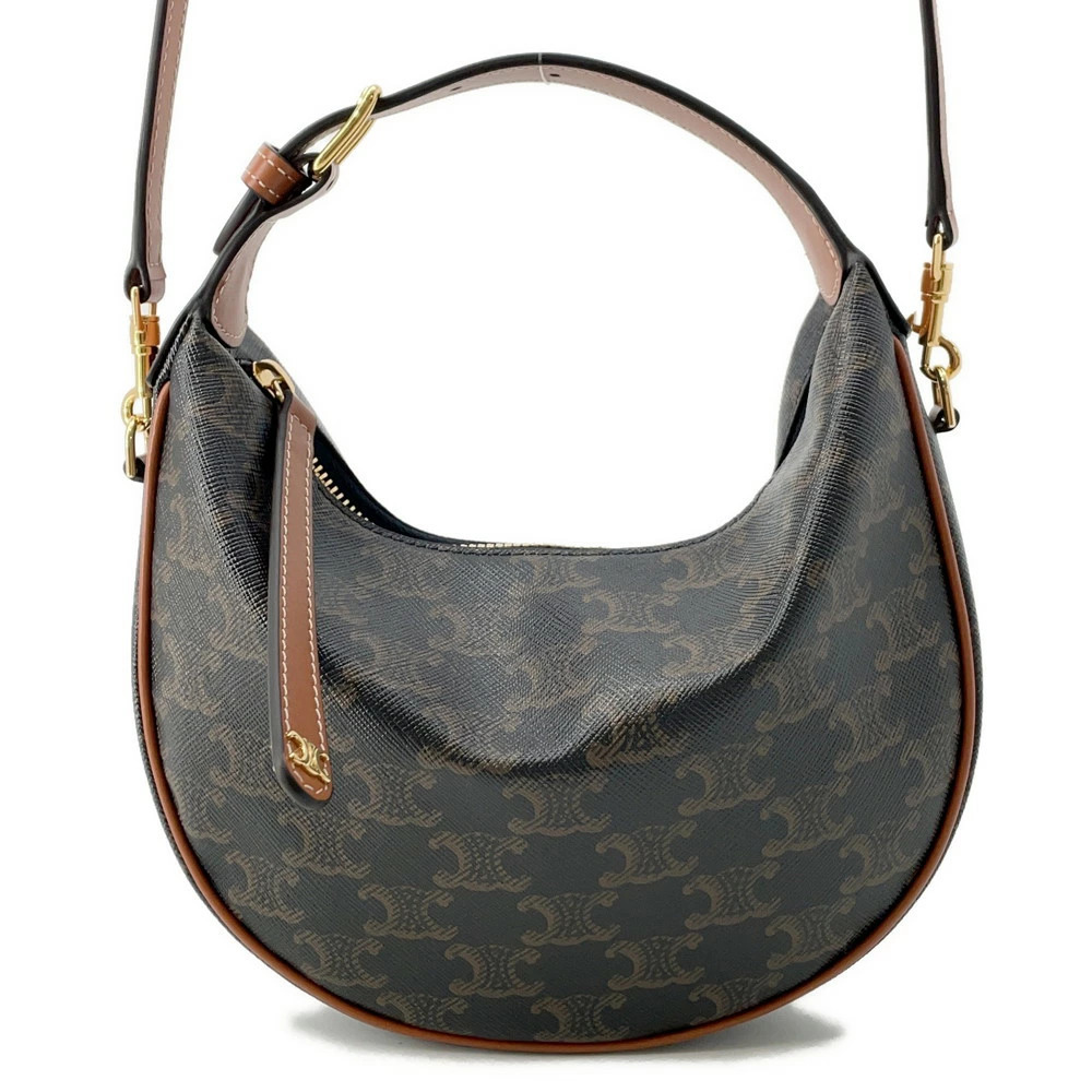 Celine Triomphe Teen Lulu Handbag Calf Leather Brown Bag